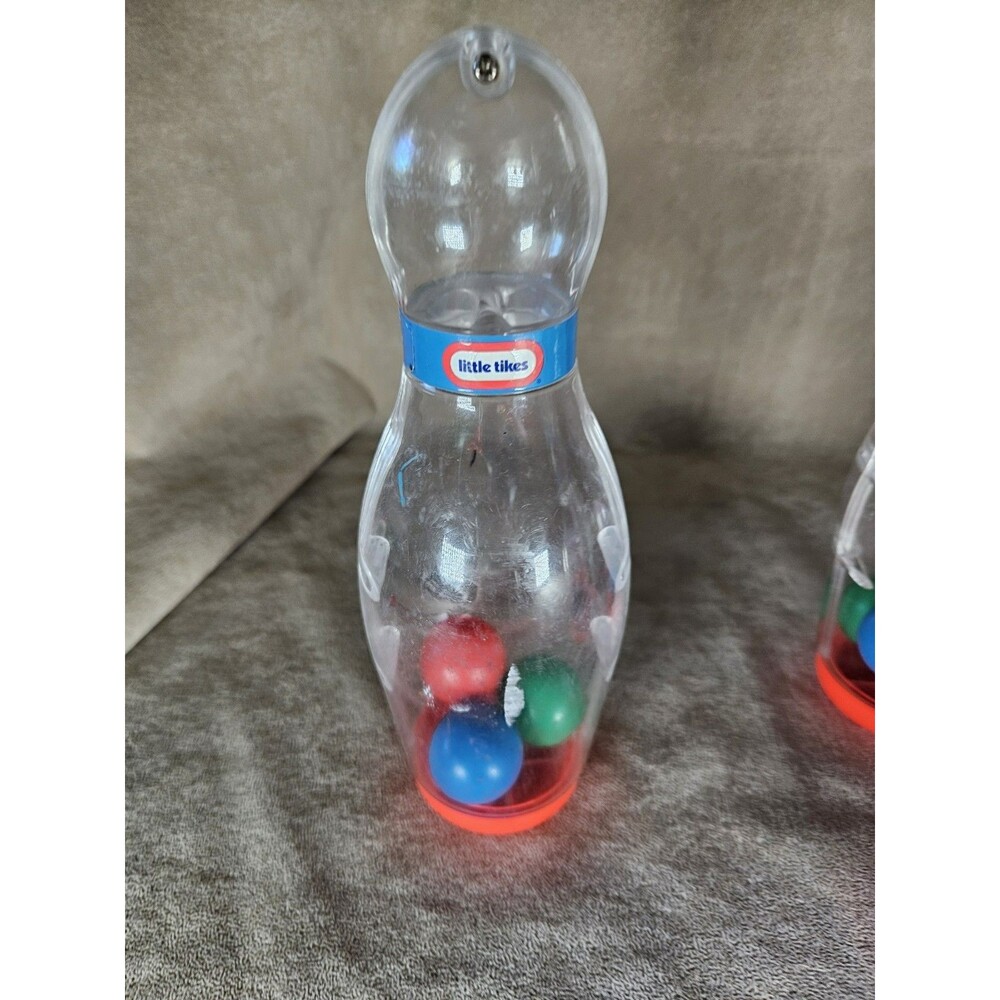 Little Tikes Clear Plastic Rattle Bowling Pin Toy Replacement Part / Piece (6) - Picture 8 of 9